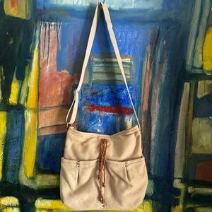 Lucky brand tan crossbody bag